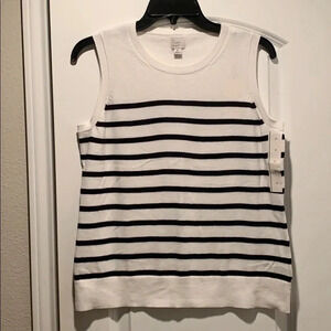 NWT A New Day Striped  Sweater Vest Jumper Top Sz M Women’s